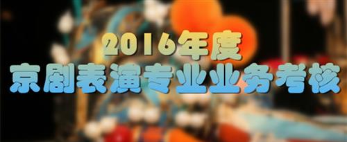 大鸡巴暴操骚逼国家京剧院2016年度京剧表演专业业务考...